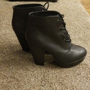 Black Ankle Heeled Boots
